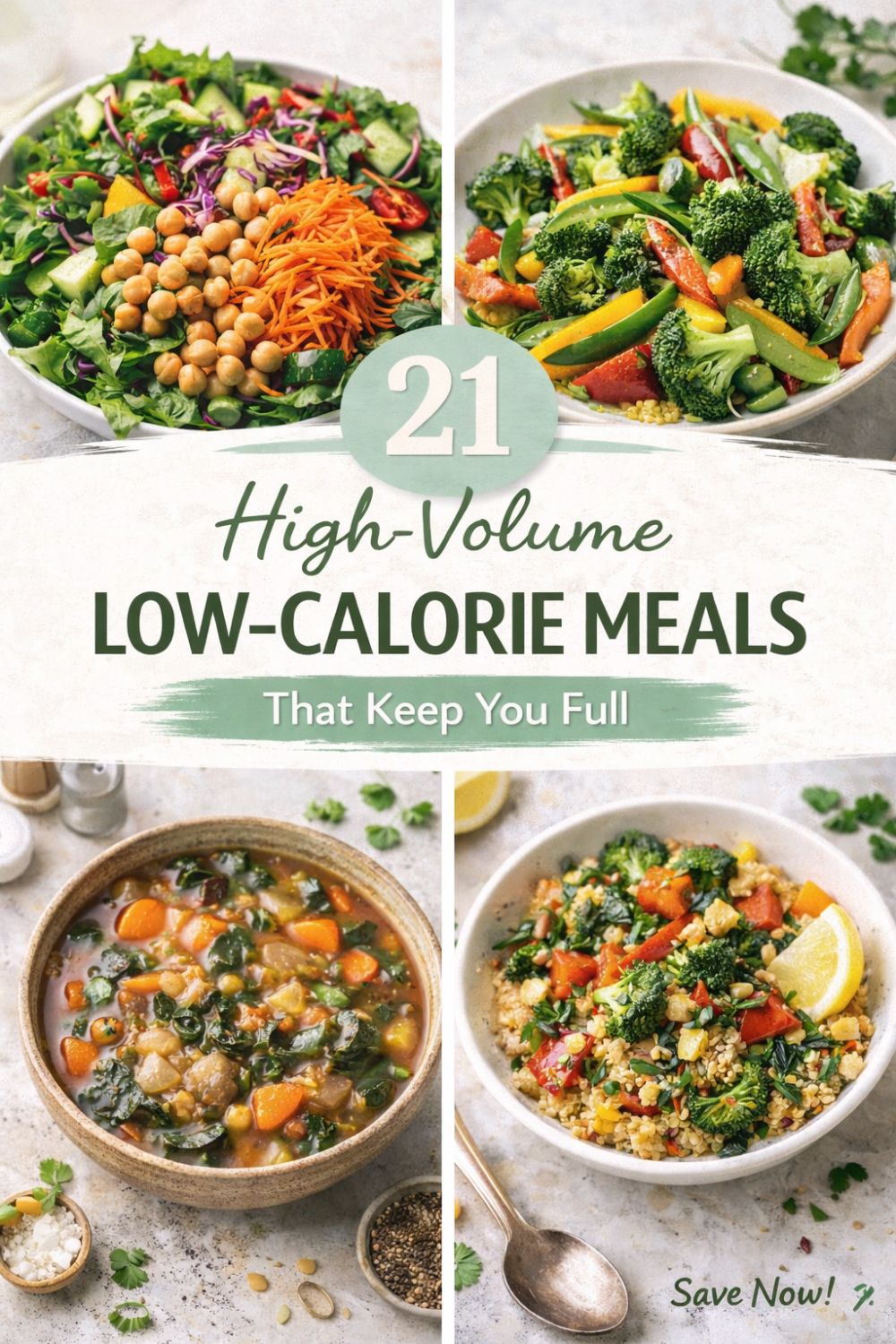 21 High Volume Low Calorie Meals That Keep You Full