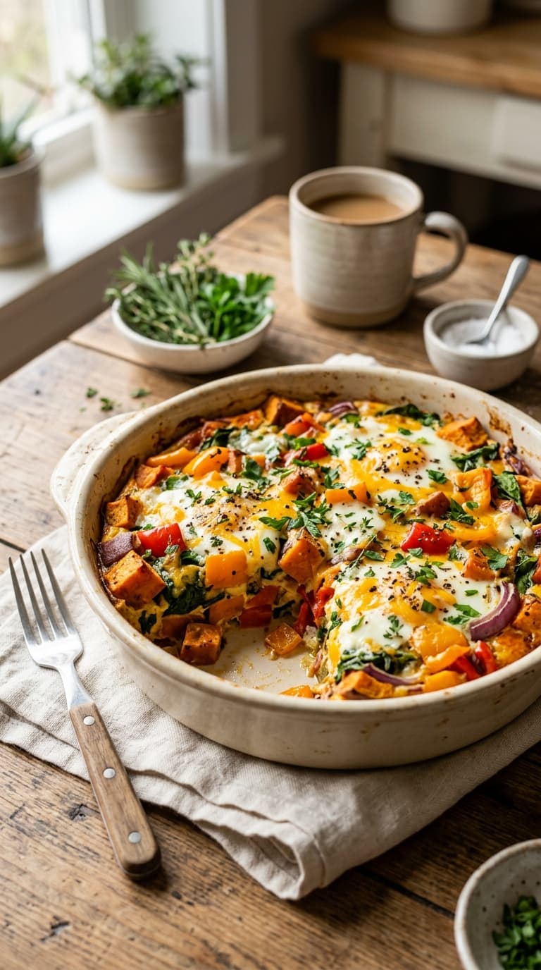 21 Breakfast Casseroles With Sweet Potato and Vegetables